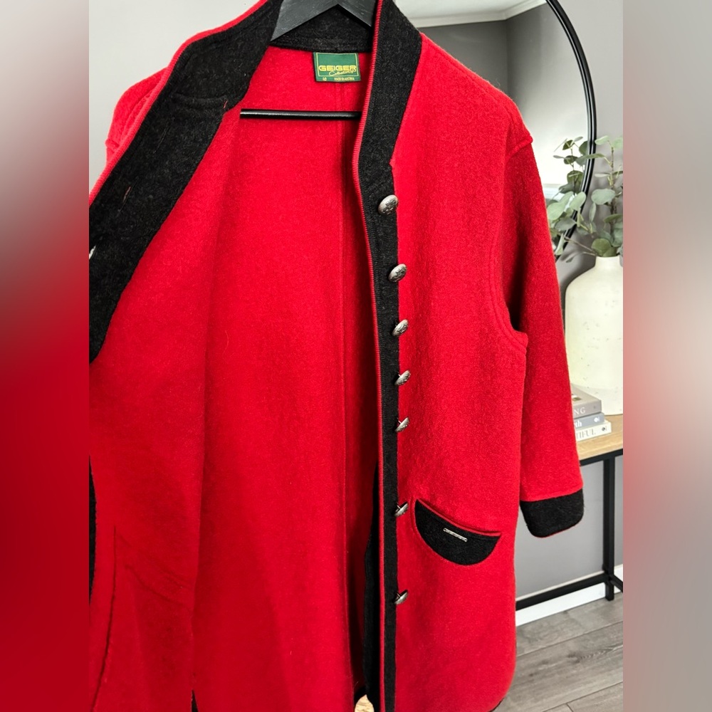 Geiger Military Style Wool Coat - Picture 4 of 10